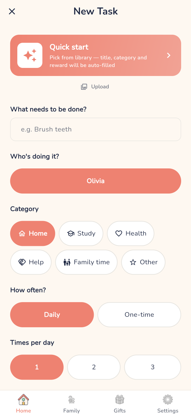 Create tasks